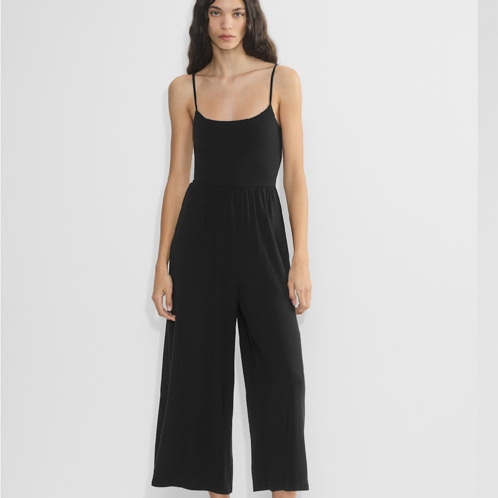 Aritzia WILFREDJumpsuit Brown Drapey Jersey Wide Fit & Flare Women's size large